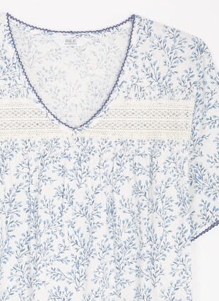 Cotton Rich Lace Trim Nightdress
