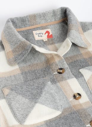 Brushed Check Relaxed Shacket