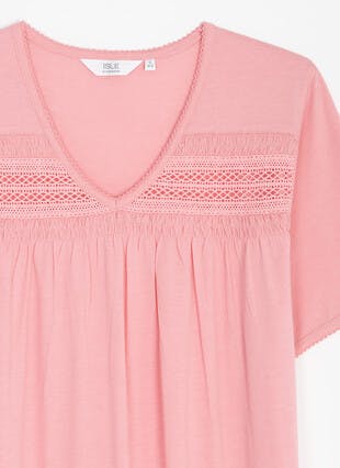 Cotton Rich Lace Trim Nightdress