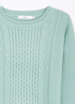 Textured Crew Neck Jumper
