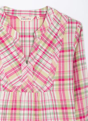 Pure Cotton Checked Blouse
