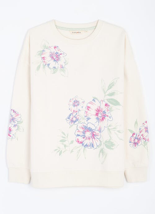Pure Cotton Placement Print Sweatshirt 