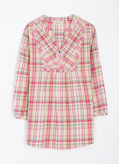 Pure Cotton Checked Blouse