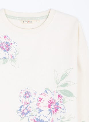Pure Cotton Placement Print Sweatshirt 