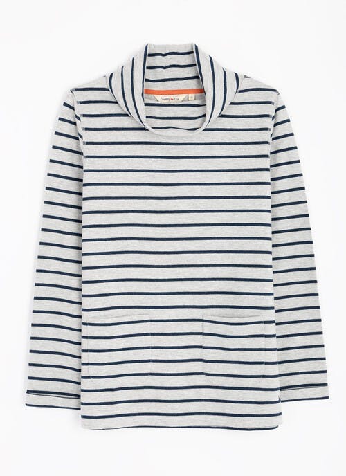 Pure Cotton Stripe Sweatshirt