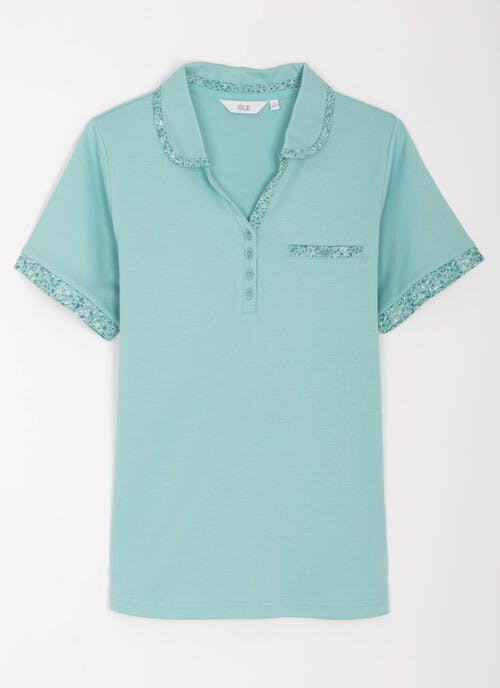 Pure Cotton Trim Detail Polo Shirt