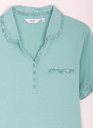 Pure Cotton Trim Detail Polo Shirt