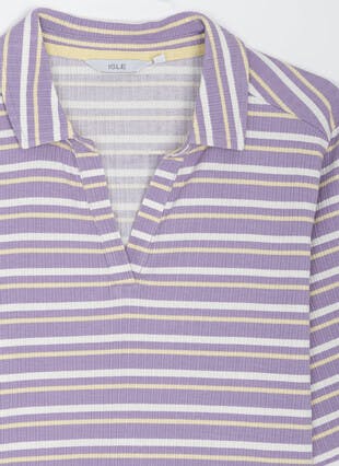 Cotton Rich Ribbed Stripe Polo Shirt