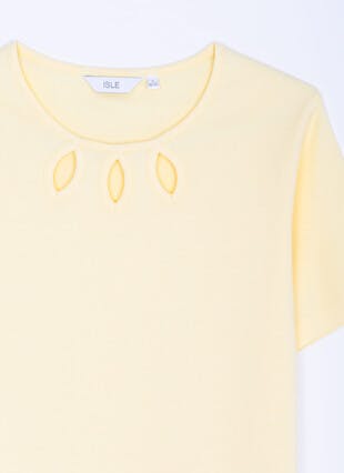 Pure Cotton Keyhole T-Shirt