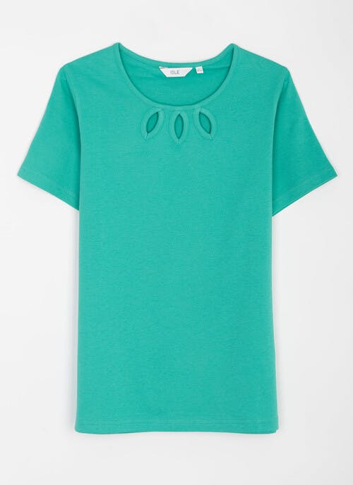 Pure Cotton Keyhole T-Shirt