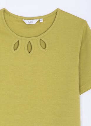 Pure Cotton Keyhole T-Shirt