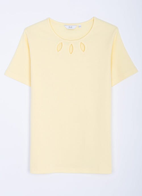 Pure Cotton Keyhole T-Shirt