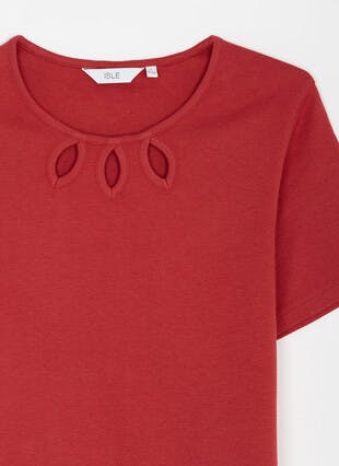 Pure Cotton Keyhole T-Shirt