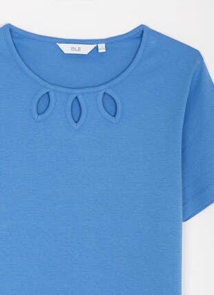 Pure Cotton Keyhole T-Shirt