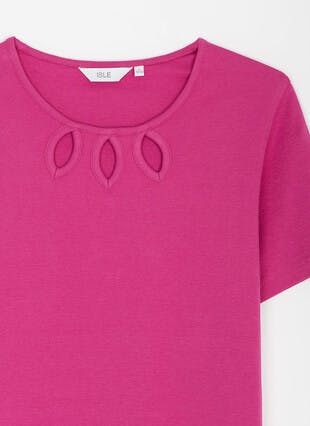 Pure Cotton Keyhole T-Shirt