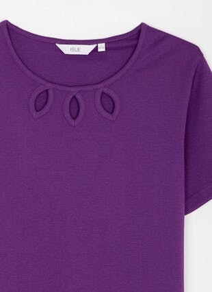 Pure Cotton Keyhole T-Shirt
