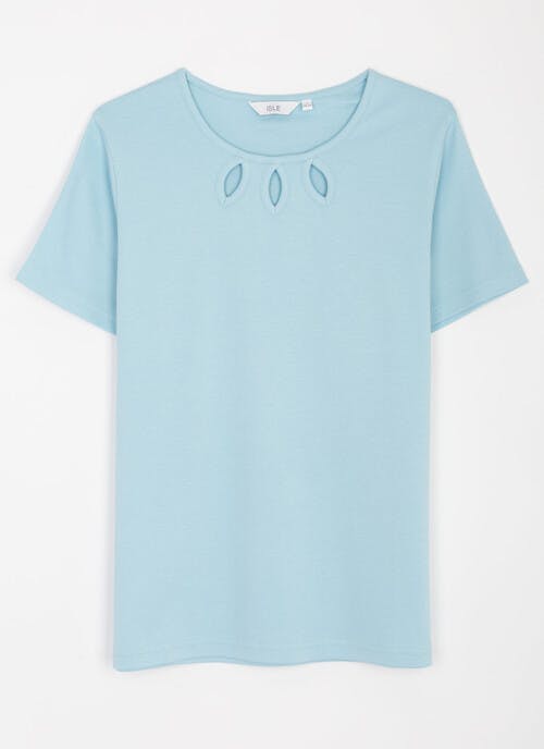 Pure Cotton Keyhole T-Shirt