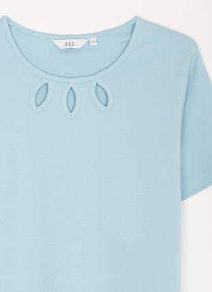 Pure Cotton Keyhole T-Shirt