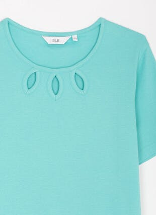 Pure Cotton Keyhole T-Shirt