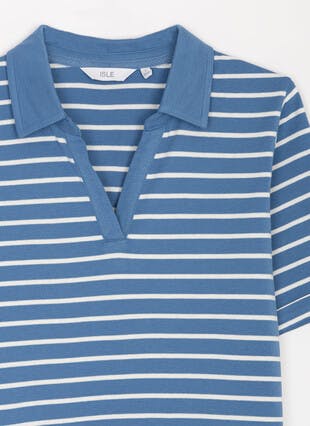Pure Cotton Striped Polo Shirt