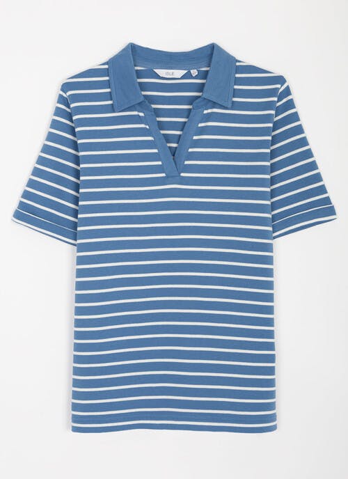 Pure Cotton Striped Polo Shirt