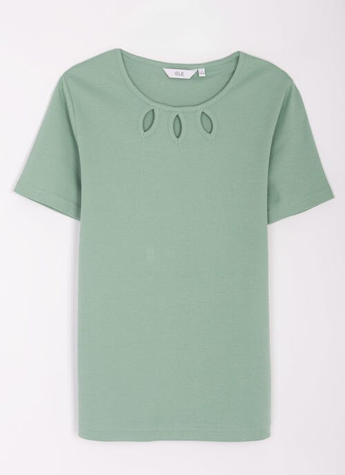 Pure Cotton Keyhole T-Shirt