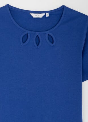 Pure Cotton Keyhole T-Shirt