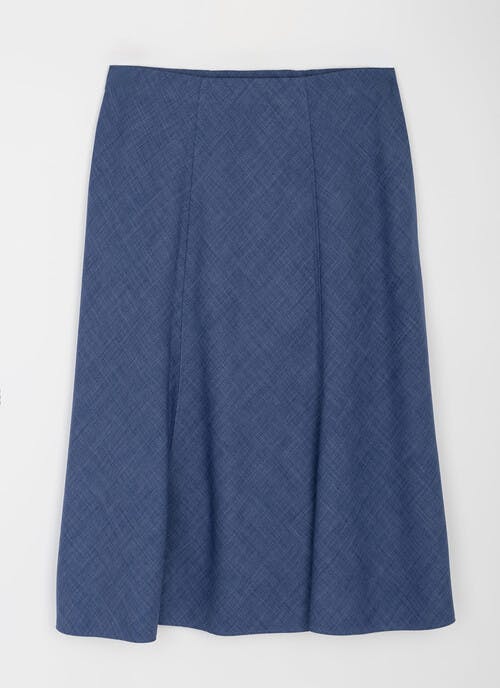 Comfort Fit Herringbone A- Line Skirt