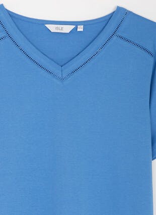 Pure Cotton V Neck T-Shirt