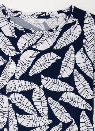 Printed Crew Neck Top