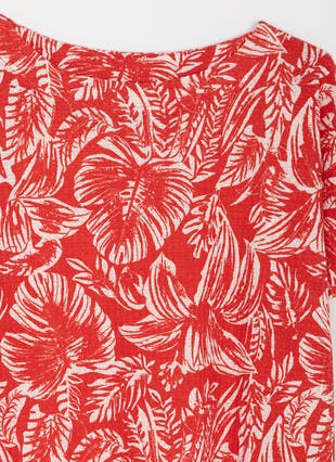 Textured Printed Top