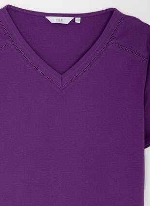 Pure Cotton V Neck T-Shirt