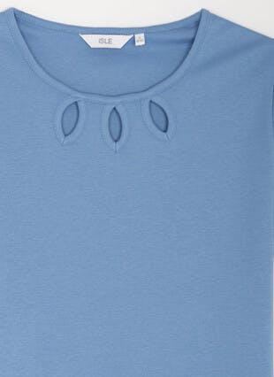 Pure Cotton Keyhole T-Shirt