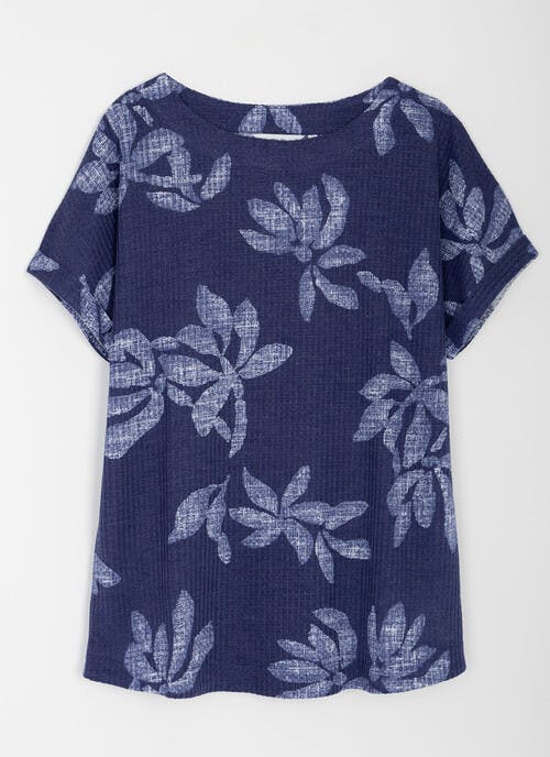 Textured Printed Top