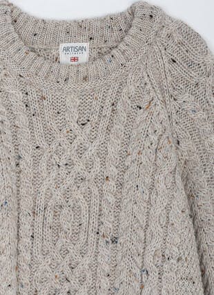 Crew Neck Aran Jumper