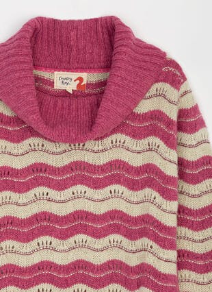 Cowl Neck Patterned Jumper