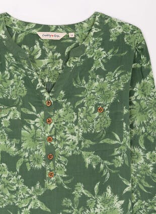 Pure Cotton Print Blouse