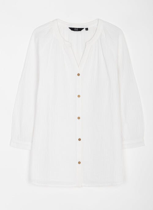 Pure Cotton  Raglan  Sleeve Blouse 