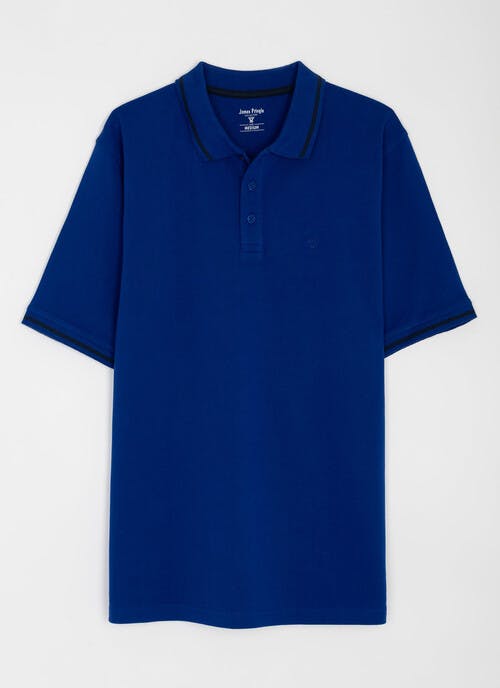 Pure Cotton Tipped Pique Polo Shirt