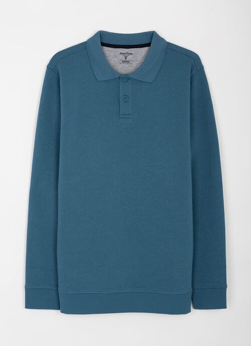 Cotton Rich Polo Neck Sweatshirt