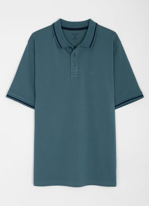 Pure Cotton Tipped Pique Polo Shirt