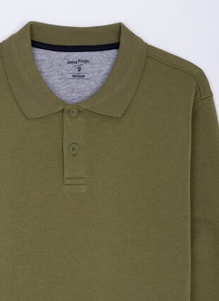 Cotton Rich Polo Neck Sweatshirt