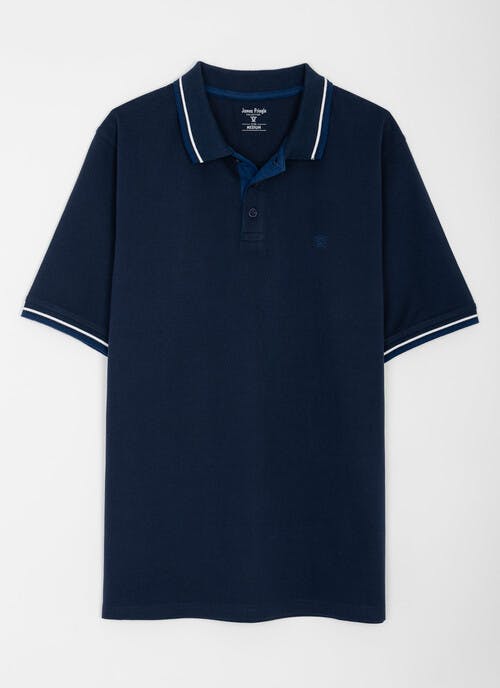 Pure Cotton Double Tipped Pique Polo Shirt