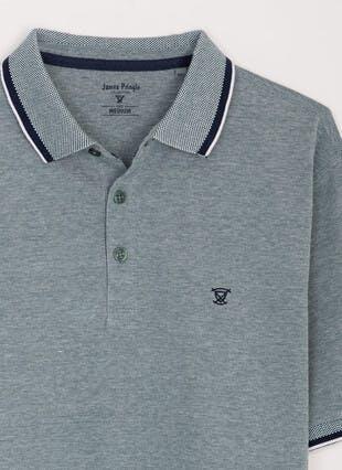 Pure Cotton Birdseye Tipped Polo Shirt