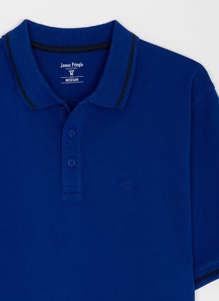 Pure Cotton Tipped Pique Polo Shirt