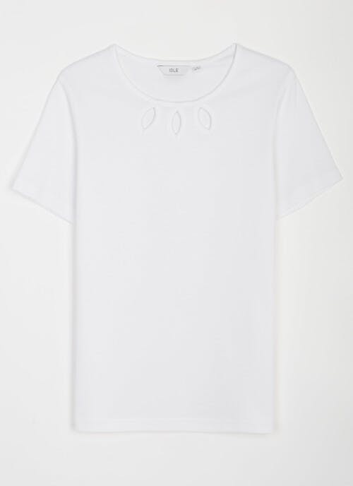 Pure Cotton Keyhole T-Shirt