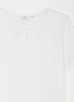 Pure Cotton Keyhole T-Shirt