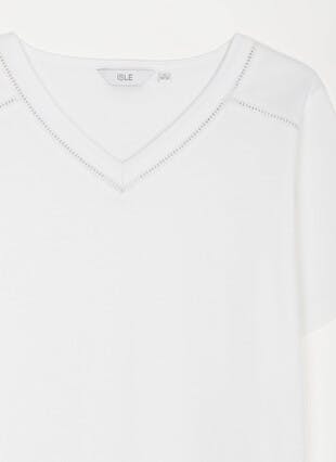 Pure Cotton V Neck T-Shirt