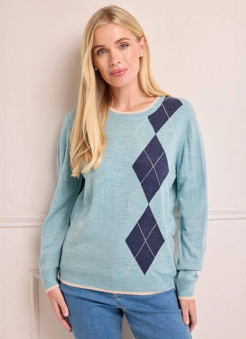 Argyle Crew Neck Jumper
