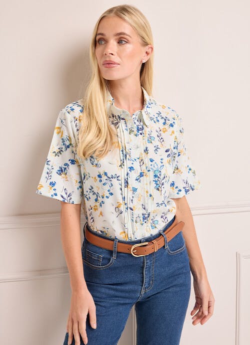 Easy Care Print Blouse